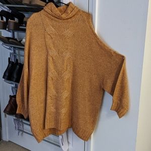 Aerie mock neck oversized knit sweater